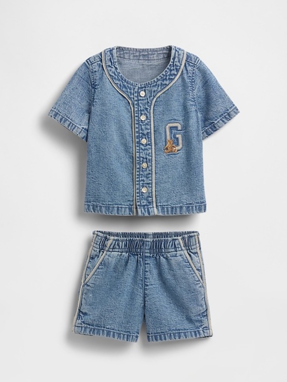 GAP Baby Denim Jersey Outfit Set